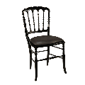 Chaise Napoléon III noire fixe Toscane acier