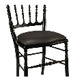 Chaise Napoléon III noire fixe Toscane acier