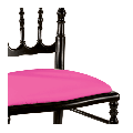 Stuhl Napoleon III schwarz Delhi fuchsia