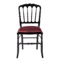 Chaise Napoléon III noire fixe Toscane Rouge Opéra