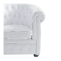 Fauteuil Chesterfield blanc 75 x 82 cm H 75 cm
