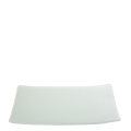 Platte rechteckig aus Glas Weiss 24 X 32 cm