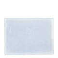 Platte rechteckig aus Glas Weiss 24 X 32 cm