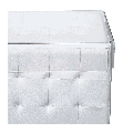 Beistelltisch Chesterfield Weiss 44 x 44 cm H 42 cm