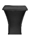 Stehtisch Stahl viereckig mit Husse schwarz 60 x 60 cm H 111 cm