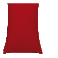 Stehtisch Stahl viereckig mit Husse rot 60 x 60 cm H 111cm