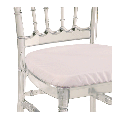 Chaise Napoléon III Cristal avec coussin blanc