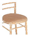 Stuhl Bambus mit Sitzkissen karamell