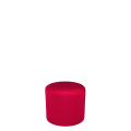 Pouf rond houssé rouge Ø 50 cm H 45 cm