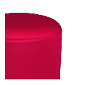 Hocker rund mit roter Husse Ø 50 cm H 45 cm