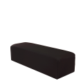Sitzbank rechteckig mit schwarzer Husse 50 x 150 cm H 40 cm