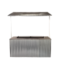 Buffet klappbar Wellblech BBQ 100 x 200 cm mit Dach