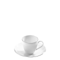 Tasse et sous-tasse à café Platinium 10 cl