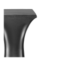 Stehtisch Stahl viereckig mit Husse silber 60 x 60 cm H 111 cm