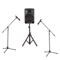 PA-Anlage : 1 Lautsprecher – 2 Mikrofonständer – 2 Mikrofone