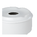 Cendrier porcelaine rond avec couvercle Ø 10 cm H 6 cm