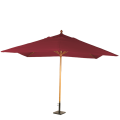 Sonnenschirm Louisiane rot + Stahlsockel 30 x 30 cm
