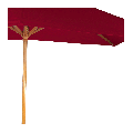 Sonnenschirm Louisiane rot + Stahlsockel 30 x 30 cm