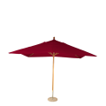 Parasol Louisiane rouge vif 300 x 300 cm + socle granit Ø 50 cm