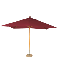 Parasol Louisiane rouge vif 300 x 300 cm + socle granit Ø 50 cm