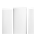 Stehtisch Zylinder mit Husse weiss H 110 - 112 - 114 (3er Set)
