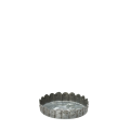 Kerzenhalter aus Zink mit Pünktchenmuster H 1,5 cm Ø 8 cm