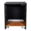 Buffet cube lycra noir sur roulettes 69 x 86 H 106 cm - 24h