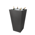 Stehtisch Kegel schwarz mit Eisbecken für Champagner