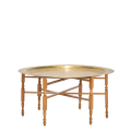 Table basse ronde dorée Ø 89 H 48 cm