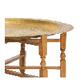 Couchtisch marokkanisch Gold Ø 89 cm H 49 cm