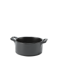 Mini-Kochtopf aus Porzellan schwarz Ø 7,2 cm H 3,5 cm 8 cl
