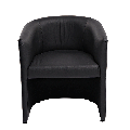 Fauteuil club Sim noir 69 x 64 cm H 76 cm