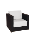 Sessel Lounge Grau geflochten 80 x 80 cm H 67 cm