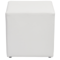 Hocker Vinyl weiss 40 x 40 cm H 40 cm