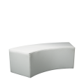 Banquette arrondie vinyle blanc 50 x 150 cm H 40 cm