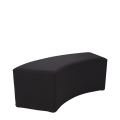 Sitzbank Lounge Kurve Vinyl schwarz. 50 x 150cm H 40cm