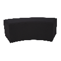 Sitzbank Lounge Kurve Vinyl schwarz. 50 x 150cm H 40cm