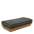 Sitzbank Lounge Teak Grey 70 x 140 cm H 36 cm