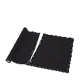 Sets de table/serviettes tissu noir 48 x 32 cm en rouleau (12)