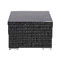 Beistelltisch hoch Lounge Grau geflochten 55 x 65 cm H 40 cm