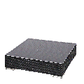 Couchtisch viereckig Lounge Grau geflochten 80 x 80 cm H 20 cm