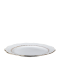 Plat Rond Vintage blanc et doré