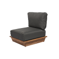 Sessel Lounge Teak Grey 76 x 76 cm H 70 cm