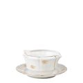 Saucière Vintage blanche et doré
