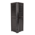 Paravent Louisiane schwarz L 130 cm (65 cm x 2) H 205 cm