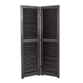 Paravent Louisiane schwarz L 130 cm (65 cm x 2) H 205 cm