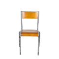 Schul-Stuhl aus Holz und Stahl Vintage