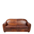 Sofa zwei Plätze Club Leder braun 190 x 83 cm H 97 cm