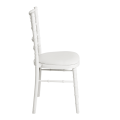 Chaise Bambou blanche assise blanche