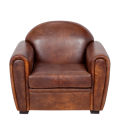 Sessel Club Leder braun 83 x 100 cm H 97 cm